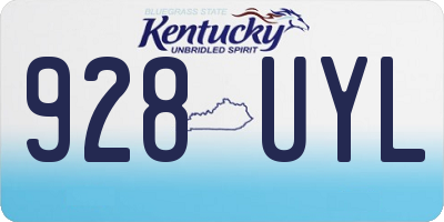 KY license plate 928UYL