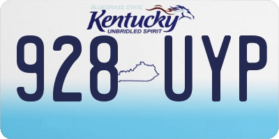 KY license plate 928UYP
