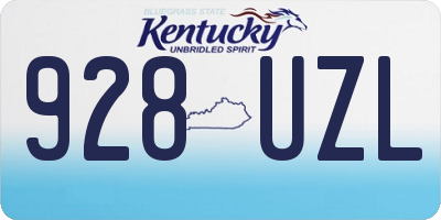 KY license plate 928UZL