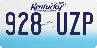 KY license plate 928UZP