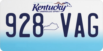 KY license plate 928VAG