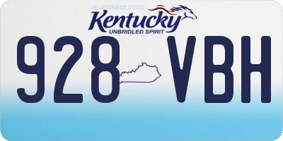 KY license plate 928VBH