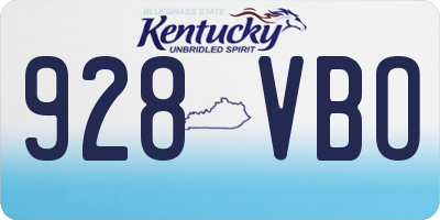 KY license plate 928VBO