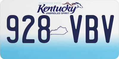 KY license plate 928VBV