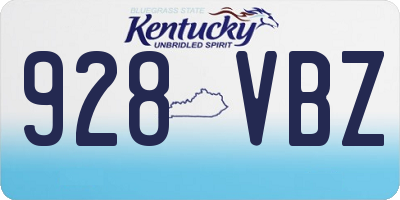 KY license plate 928VBZ