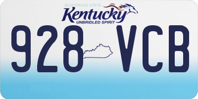 KY license plate 928VCB