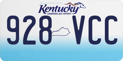KY license plate 928VCC