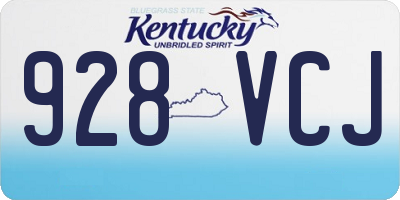 KY license plate 928VCJ
