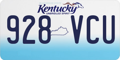 KY license plate 928VCU