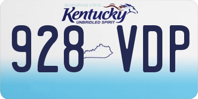 KY license plate 928VDP