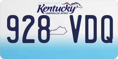 KY license plate 928VDQ