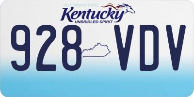 KY license plate 928VDV