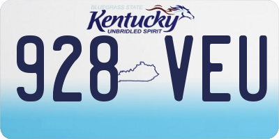 KY license plate 928VEU