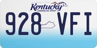 KY license plate 928VFI