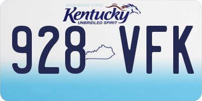 KY license plate 928VFK