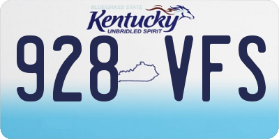 KY license plate 928VFS