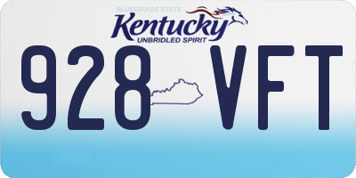 KY license plate 928VFT