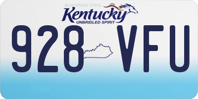KY license plate 928VFU