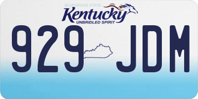 KY license plate 929JDM