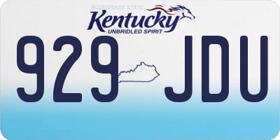 KY license plate 929JDU
