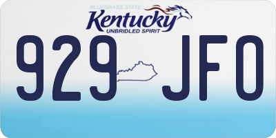 KY license plate 929JFO