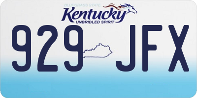 KY license plate 929JFX