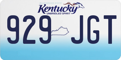 KY license plate 929JGT