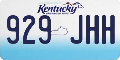 KY license plate 929JHH