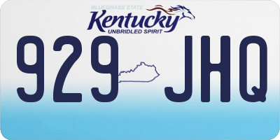 KY license plate 929JHQ