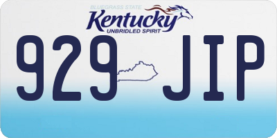 KY license plate 929JIP