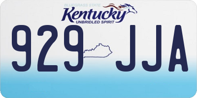 KY license plate 929JJA