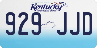 KY license plate 929JJD