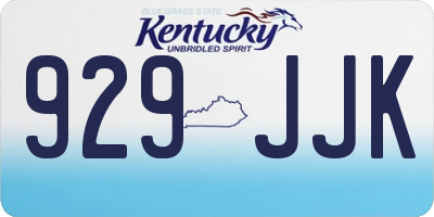 KY license plate 929JJK