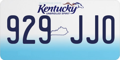 KY license plate 929JJO