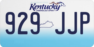 KY license plate 929JJP