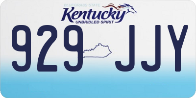 KY license plate 929JJY