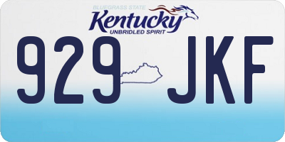 KY license plate 929JKF