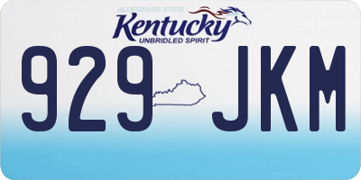 KY license plate 929JKM