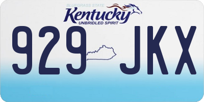 KY license plate 929JKX