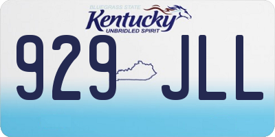KY license plate 929JLL