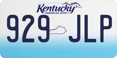 KY license plate 929JLP