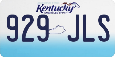 KY license plate 929JLS
