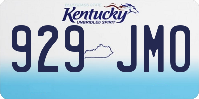 KY license plate 929JMO