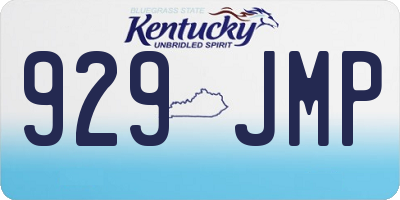 KY license plate 929JMP