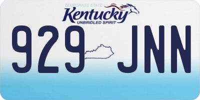 KY license plate 929JNN