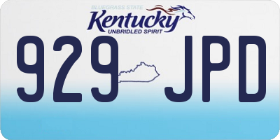 KY license plate 929JPD