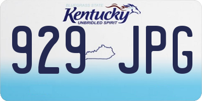KY license plate 929JPG