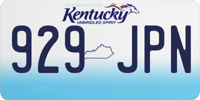 KY license plate 929JPN