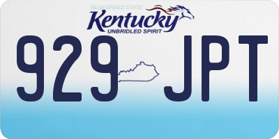 KY license plate 929JPT