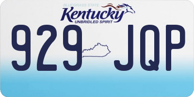 KY license plate 929JQP